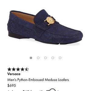 VERSACE Men’s Python Loafers (11.5)- New/Authentic